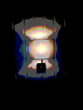 Wall lamp on a black background Stock Photos