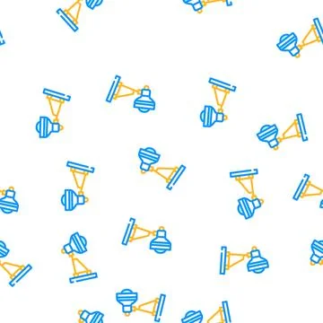 Wall lamp ceiling vector seamless pattern Stock Illustration