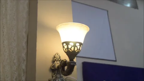 Wall Lamp Decoration in Wedding Stockbeeldmateriaal 204918949