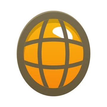 Wall lamp with round lampshade flat icon, chandelier oval shape, lantern with Stock Illustration