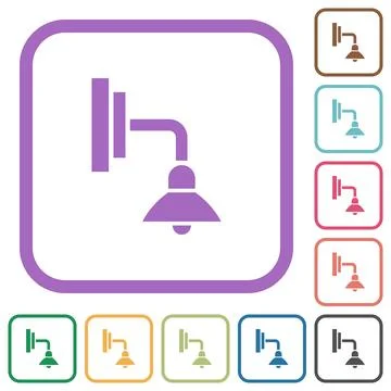 Wall lamp simple icons 스톡 일러스트