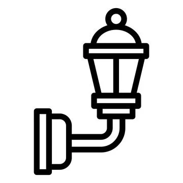 Wall Lamp Vector Icon Design Illustration Stock Illustration
