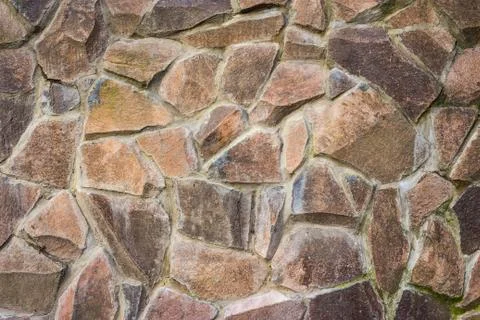 Wall of large stone Stock Photos