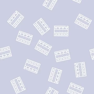 Wall layers line vector seamless pattern black Illustration