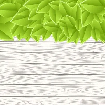 Wall with leaves Stock Illustration