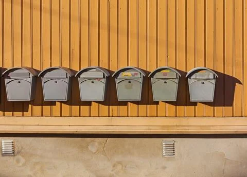 Wall Letter Boxes Norway Stock Photos
