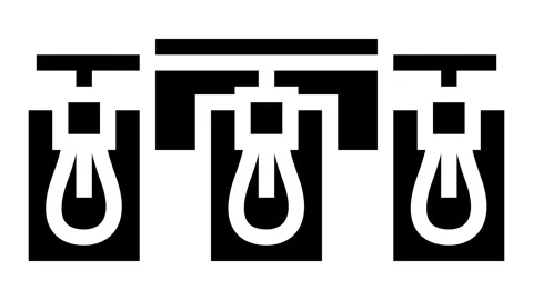 Wall light bathroom interior glyph icon animation Stock Footage 326157900