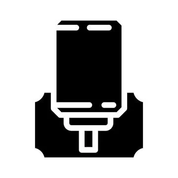 Wall light bathroom interior glyph icon vector illustration Ilustración de archivo