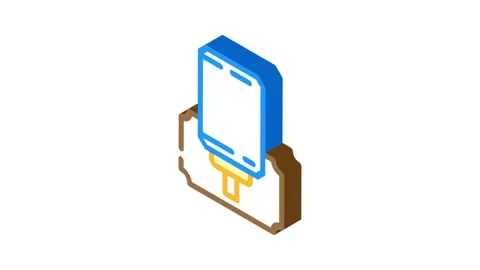 Wall light bathroom interior isometric icon animation Stock Footage 327293904