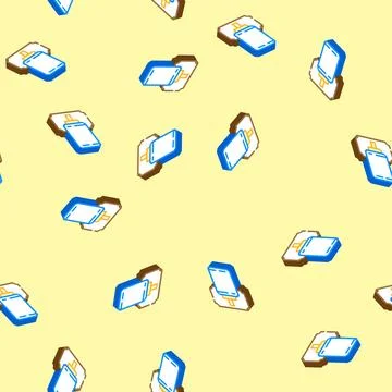 Wall light bathroom interior isometric icon seamless pattern 스톡 일러스트