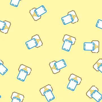 Wall light bathroom interior vector seamless pattern 스톡 일러스트