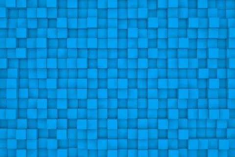 Wall of light blue cubes Illustrazione stock