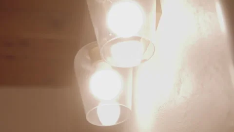 Wall Light Fixture Turns On Stock Footage 270333743