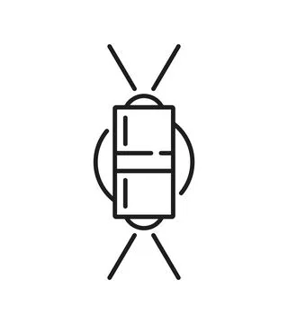 Wall light or sconce lamp line icon, illumination Stock Illustration
