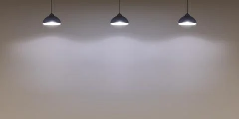 Wall with lights Stock Illustration