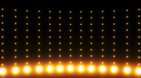 Wall of lights orange (slow - loops) HD Stock Footage 24715792