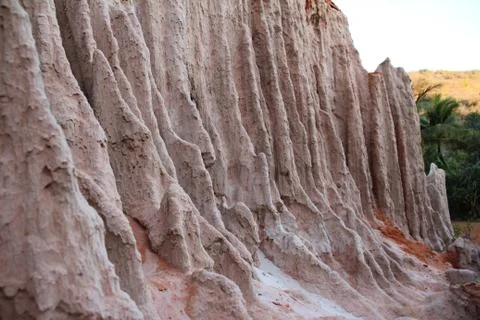 Wall of limestone Stock Photos