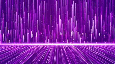 Wall of lines structure geometric shapes and particles purple color. Creative Stock Footage 118583916
