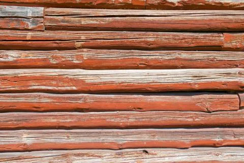 Wall of an log cabin Stock Photos