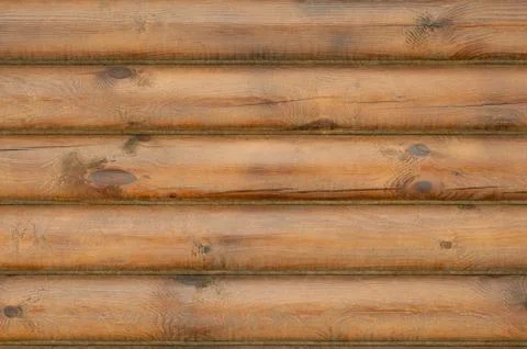 Wall from logs. Stock Photos