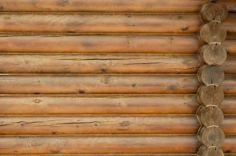 Wall from logs. 스톡 사진
