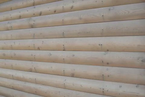 Wall of logs Stock Photos