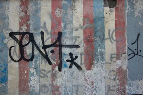 Wall in the Lower East Side Stock Photos