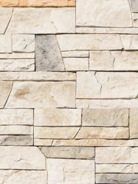 Wall made of artificial stone Stock Photos
