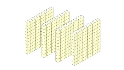 A wall made of blocks is shown in a white background Stock Illustration