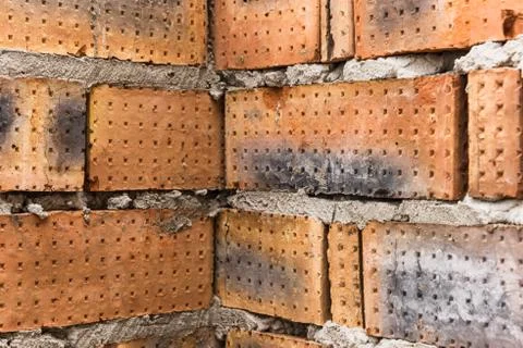 The wall is made of brick. Stock Photos