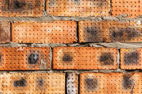 The wall is made of brick. Stock Photos