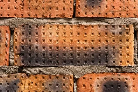 The wall is made of brick. Stock Photos