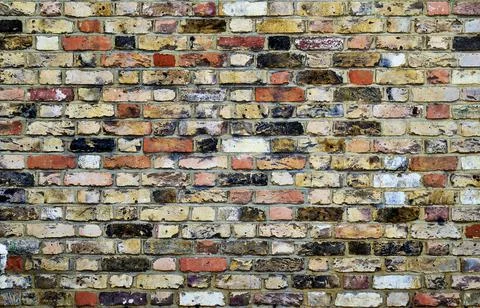 A Wall Made of colourful bricks Stock Photos