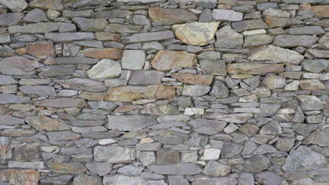 Wall made of natural stone Video stock 328356001