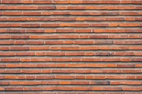 Wall made of red clinker bricks Stock Photos