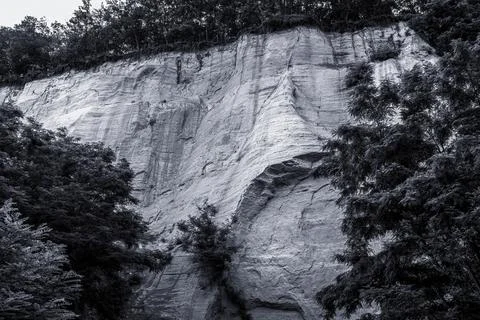 Wall made of sand, sand cliff. High quality photo Stock Photos