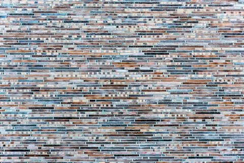 Wall made of small clinker bricks Stock Photos