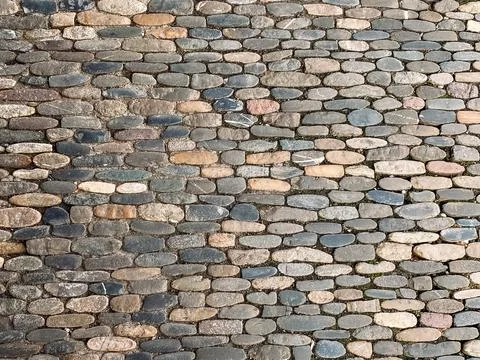 Wall made of stone and bricks Stock Photos