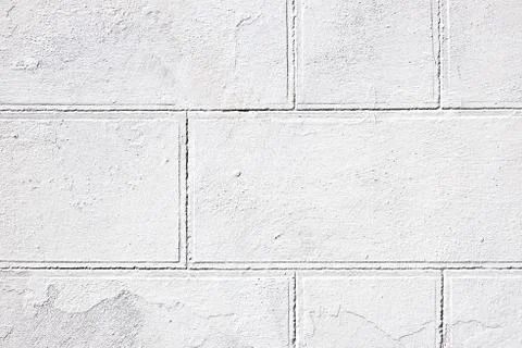 Wall made of white bricks Stock Photos