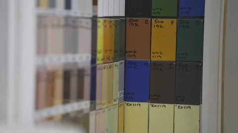 A wall with many different colors and numbers on it Video stock 302456302