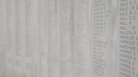 A wall with many names on it Stock Footage 301625695