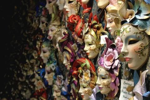 Wall of Masks Stock Photos