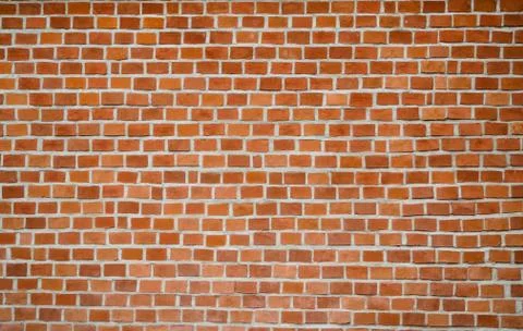 Wall with masonry of red brick - texture Stock Photos