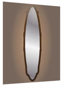 Wall Mirror Oval Stock Illustration
