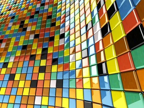 Wall of mosaic Stock Photos