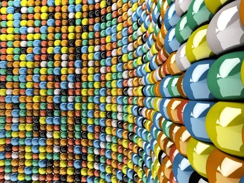 Wall of mosaic Stock Photos
