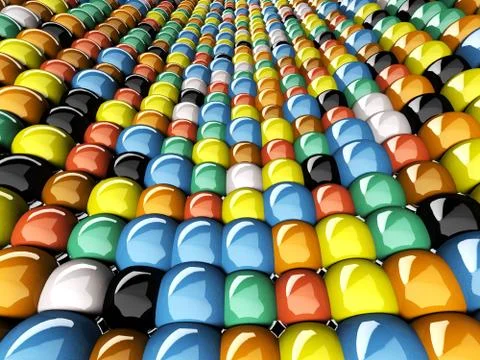 Wall of mosaic Stock Photos