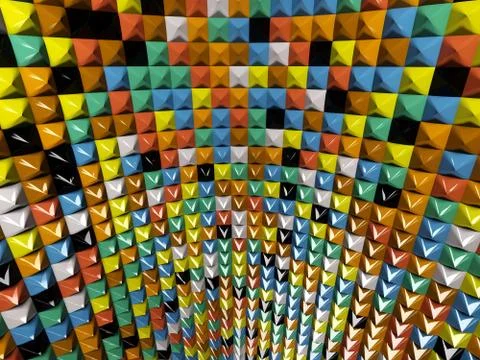 Wall of mosaic Stock Photos