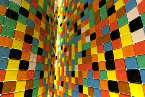 Wall of mosaic Stock Photos