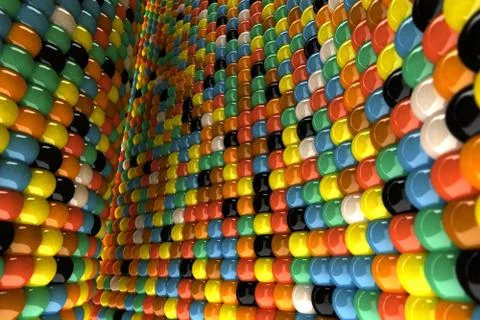 Wall of mosaic Stock Photos